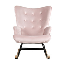 Sandy Velvet Rocking Chair
